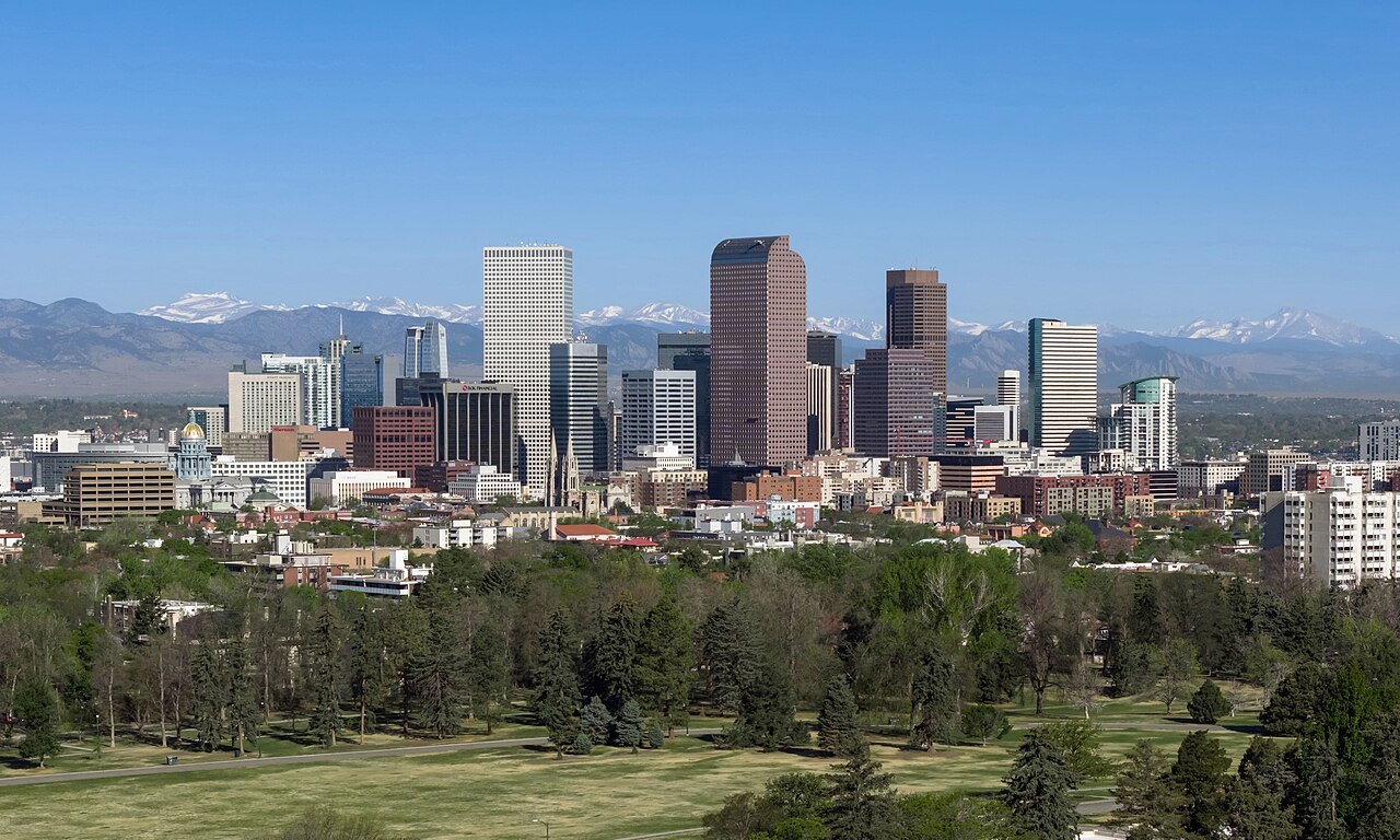 Representative Denver, Colorado city scene; not a photograph of Denver Art Museum