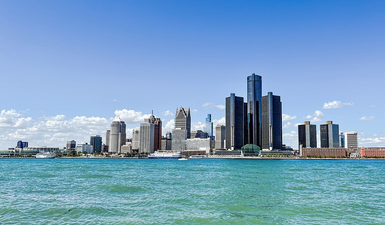 Representative Detroit, Michigan city scene; not a photograph of Detroit Institute of Arts