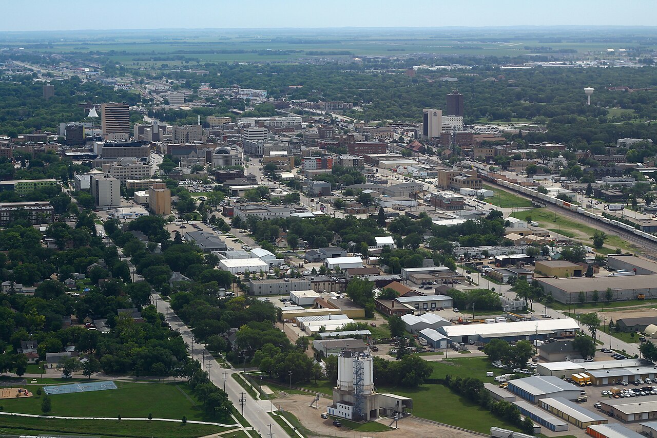 Representative Fargo, North Dakota city scene; not a photograph of Plains Art Museum
