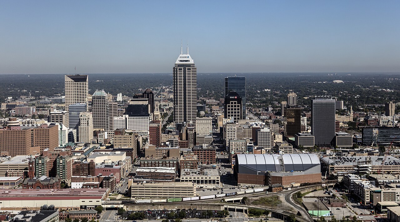 Representative Indianapolis, Indiana city scene; not a photograph of Indianapolis Motor Speedway Museum