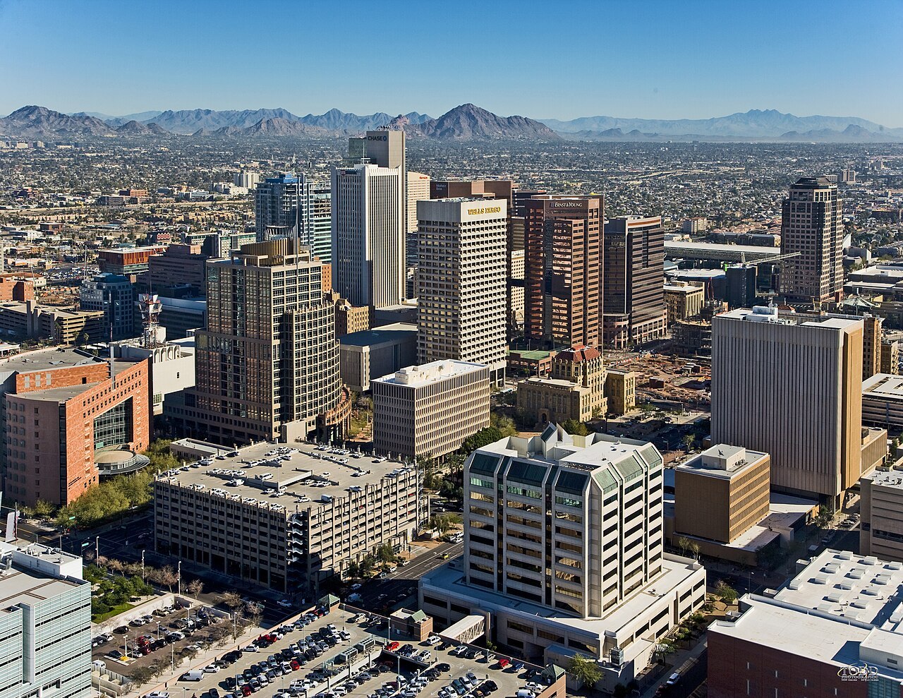 Representative Phoenix, Arizona city scene; not a photograph of Desert Botanical Garden