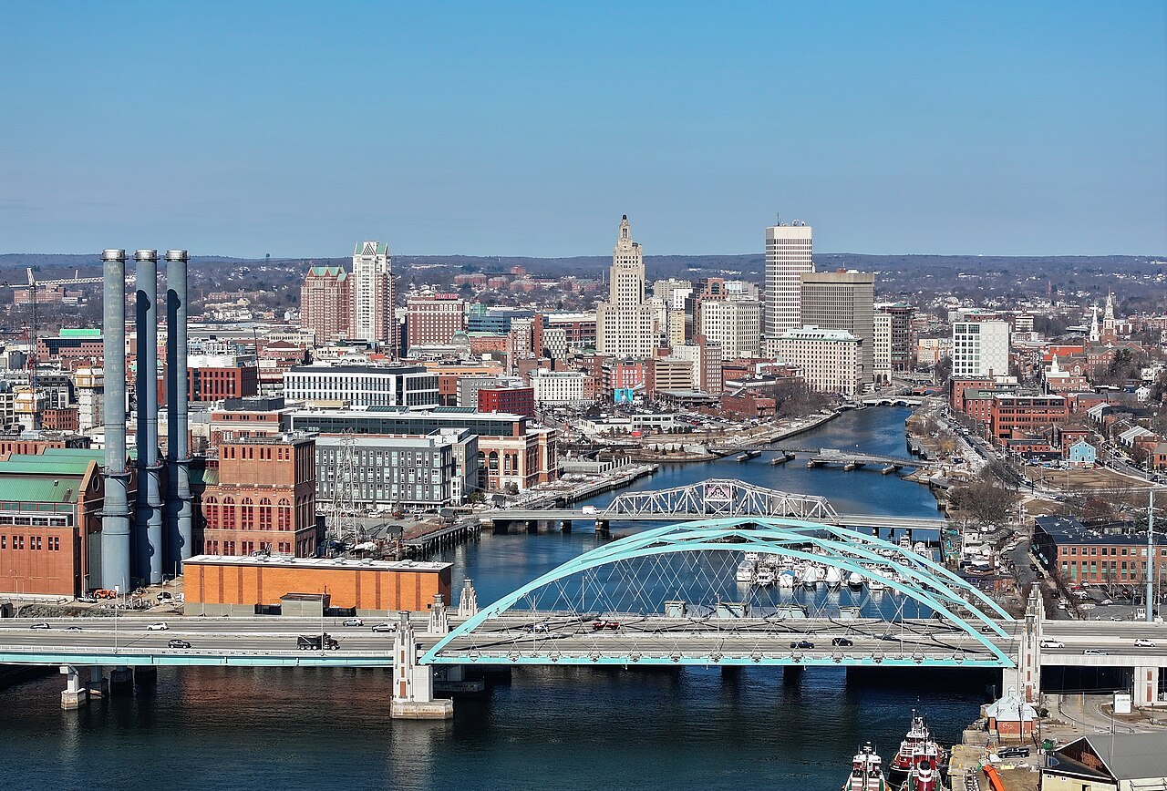 Representative Providence, Rhode Island city scene; not a photograph of RISD Museum