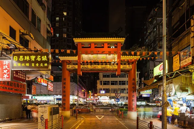 Temple Street in Hong Kong