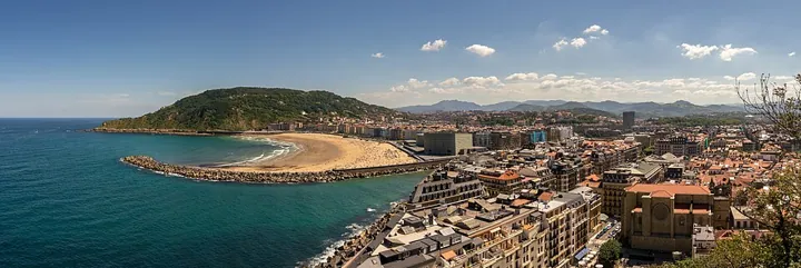 Zurriola Beach in San Sebastian