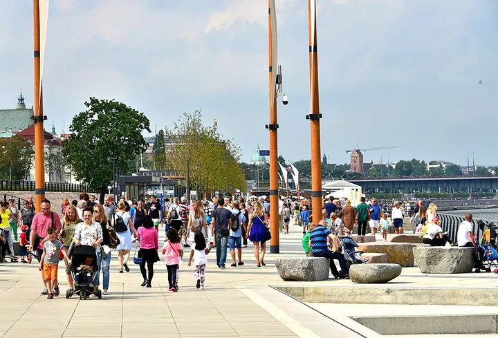 Vistulan Boulevards in Warsaw in Warsaw