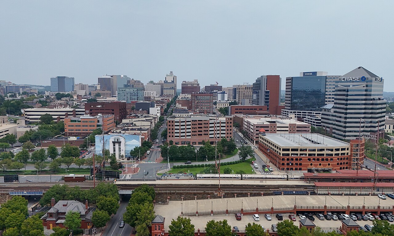 Representative Wilmington, Delaware city scene; not a photograph of Riverfront Wilmington